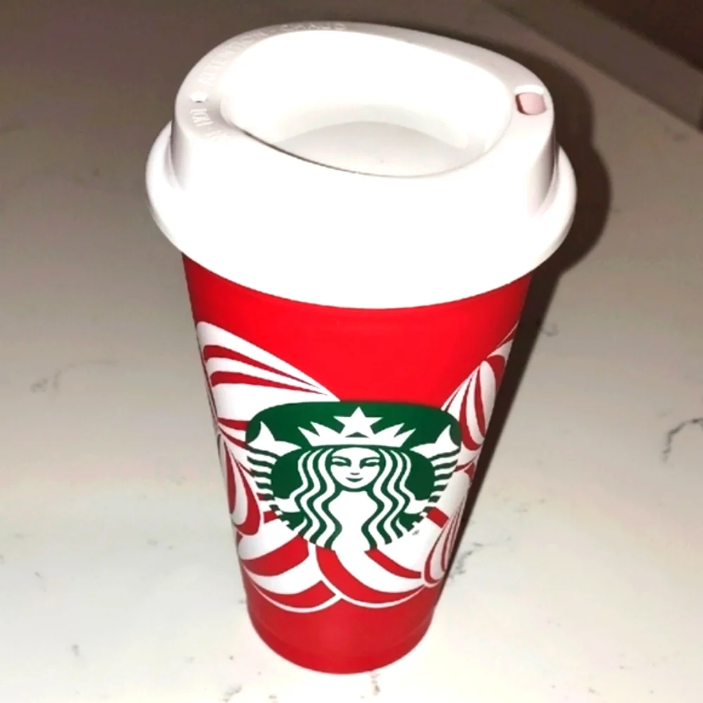 🆕Starbucks 16oz Red Day Peppermint Swirl Tumbler